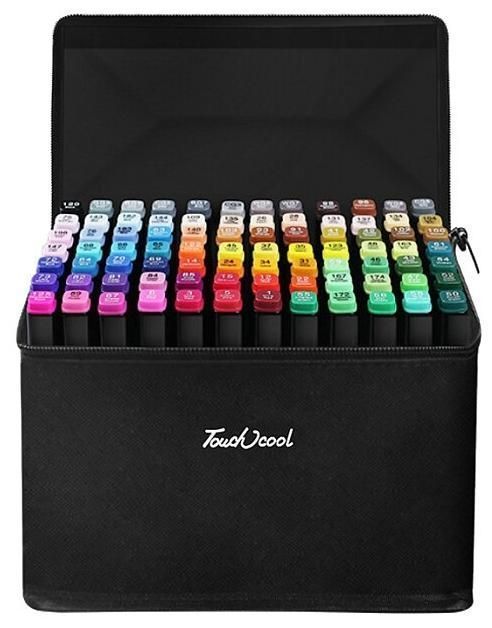 Markere pentru schițe Touch Cool, dublu capăt, 80 buc.