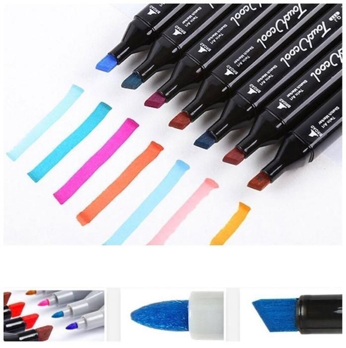 Markere pentru schițe Touch Cool, dublu capăt, 80 buc.