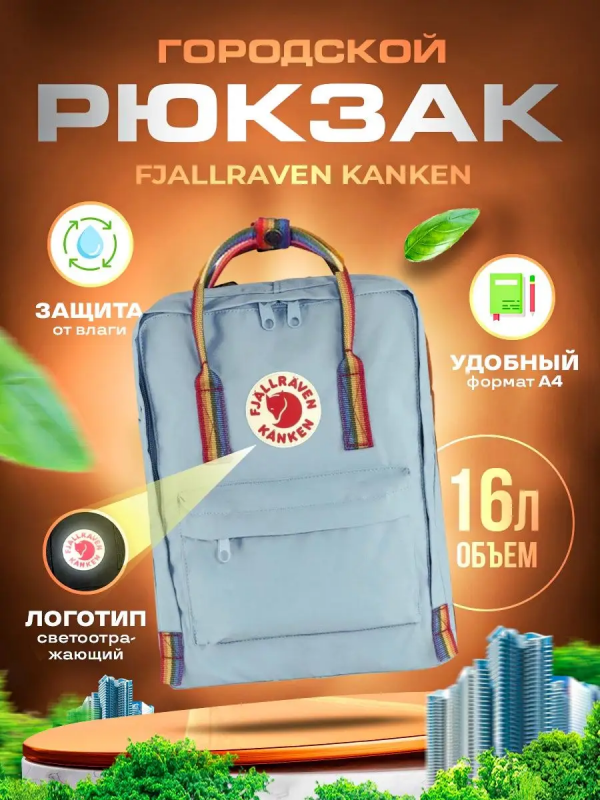 Рюкзак Fjallraven Kanken Classic, голубой