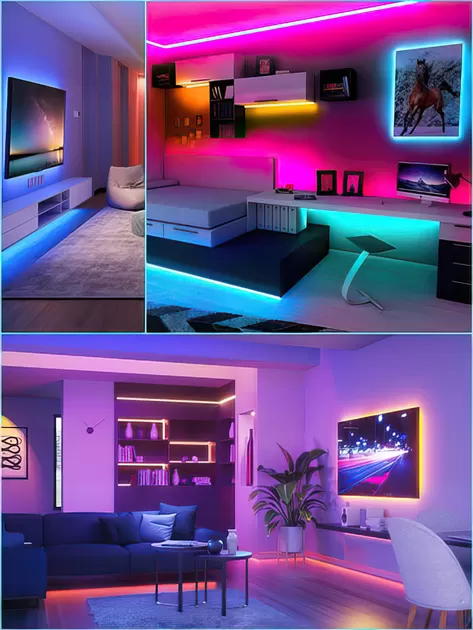 Bandă LED RGB 10 metri, telecomandă + aplicație