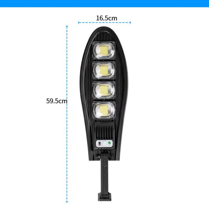 Lampă stradală solară, senzor de mișcare, telecomandă