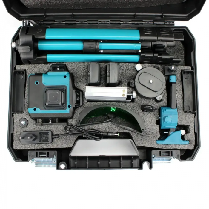 Аккумуляторный лазерный уровень нивелир (4D, 16 лучей), 2 АКБ