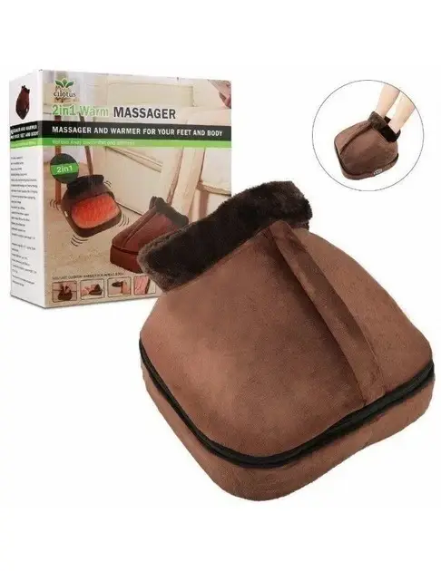 Вибромасажер для ног с подогревом Warm Massager 2in1