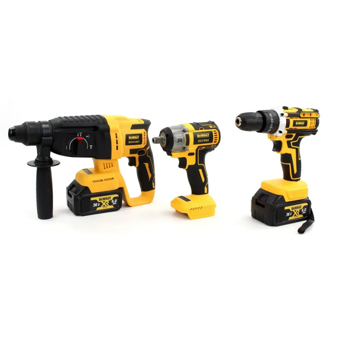 Set de scule electrice 5 în 1: 5 acumulatori, 36v / 6.0 Ah