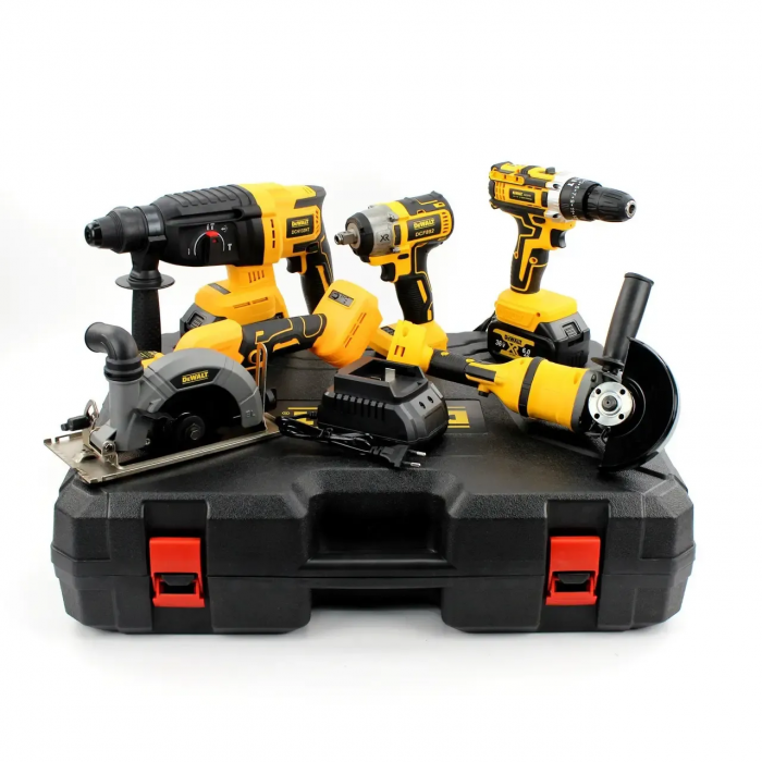 Set de scule electrice 5 în 1: 5 acumulatori, 36v / 6.0 Ah