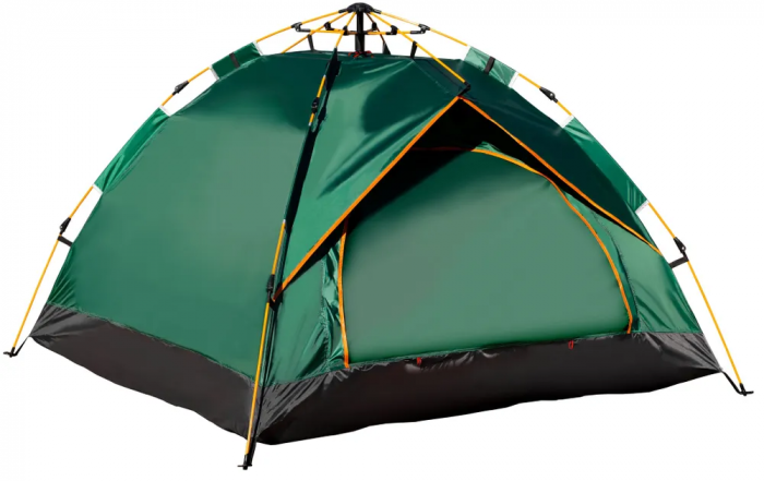 Палатка автоматическая, 4-х местная, 2х2 метра, зеленая