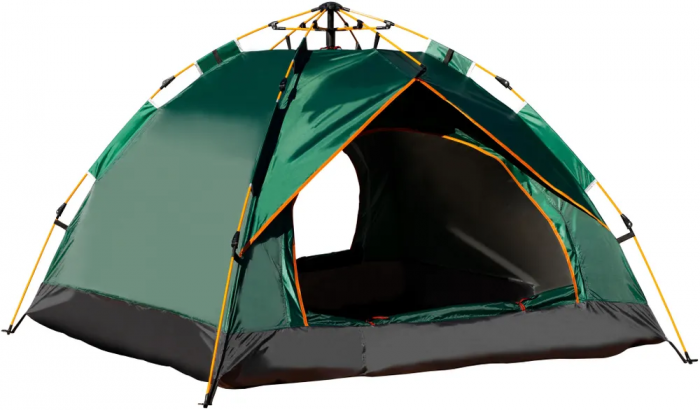 Палатка автоматическая, 4-х местная, 2х2 метра, зеленая