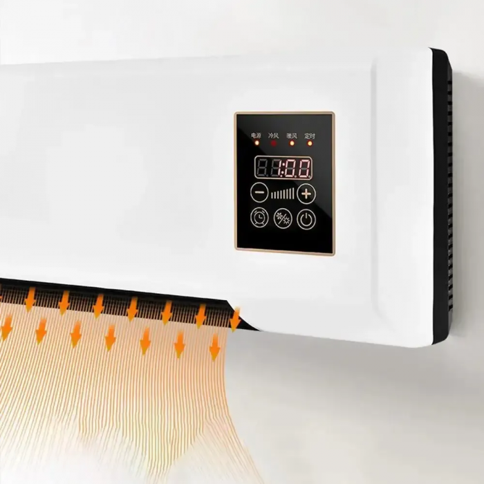 Încălzitor de perete cu ventilator, moduri: „iarna‑vară”, cu telecomandă, 2000 W