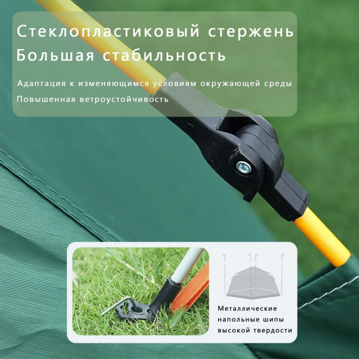 Палатка автоматическая ZEBRA; 6 мест, 2x2.5 м, с москитной сеткой