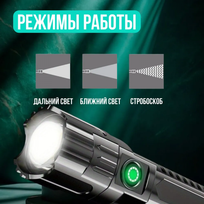 Фонарь ручной GRANT; 3 режима