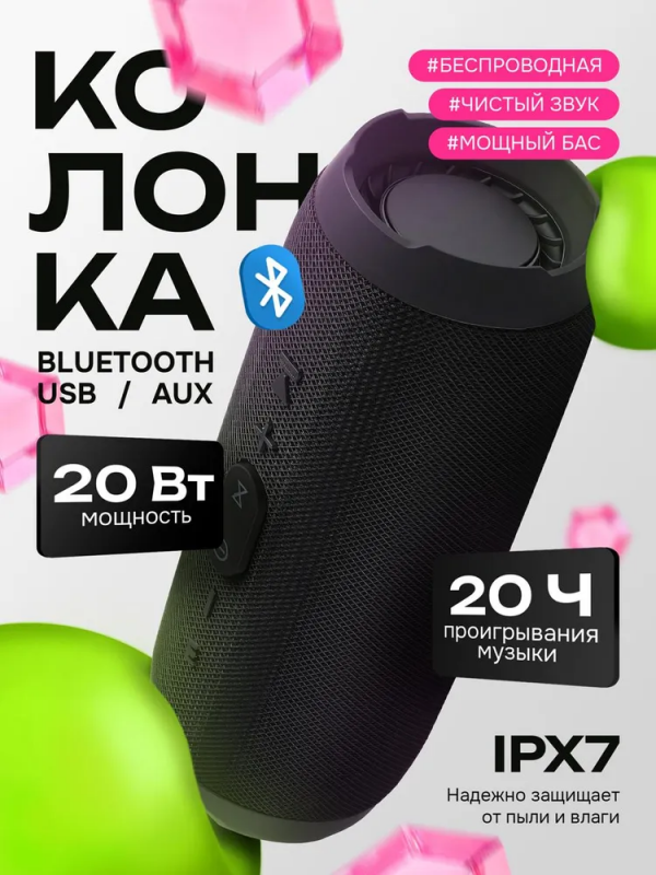 Беспроводная Bluetooth-колонка JBL CHARGE 4