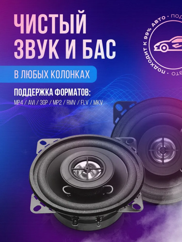 Магнитола автомобильная Cyclone; 2din, пульт ДУ