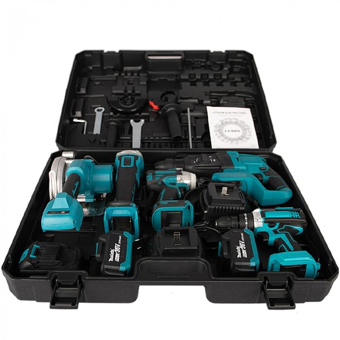 Set de scule electrice 5 în 1: 5 acumulatori, 36v / 6.0 Ah