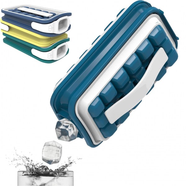 Силиконовая форма для льда в виде бутылки с крышкой на 36 кубиков, 300 мл