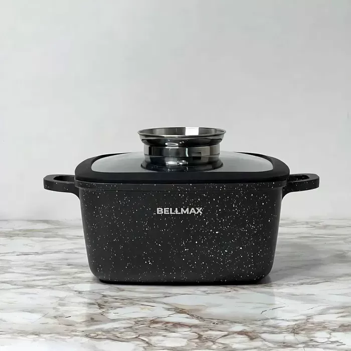 Набор посуды Bellmax Cookware Set BM-132; 7 предметов, чёрный
