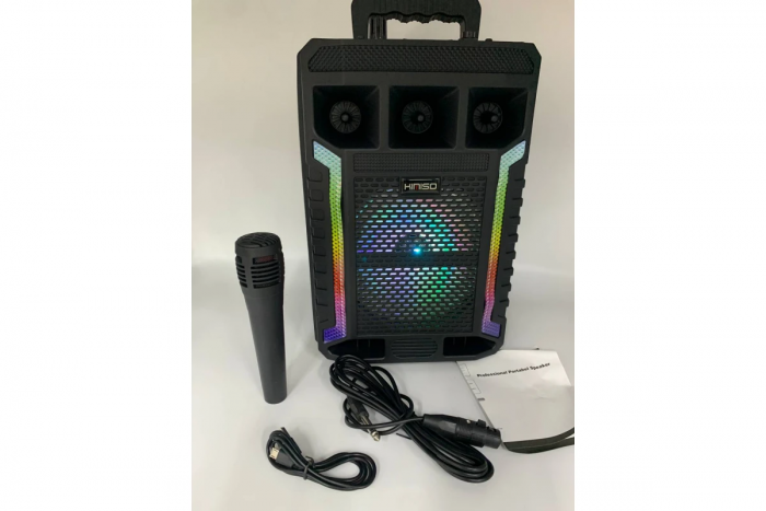 Портативная колонка Kimiso QS-627 с микрофоном и светомузыкой