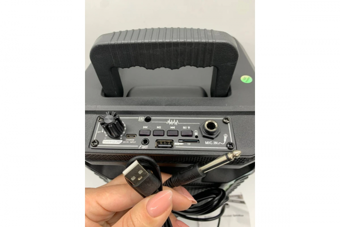 Портативная колонка Kimiso QS-627 с микрофоном и светомузыкой