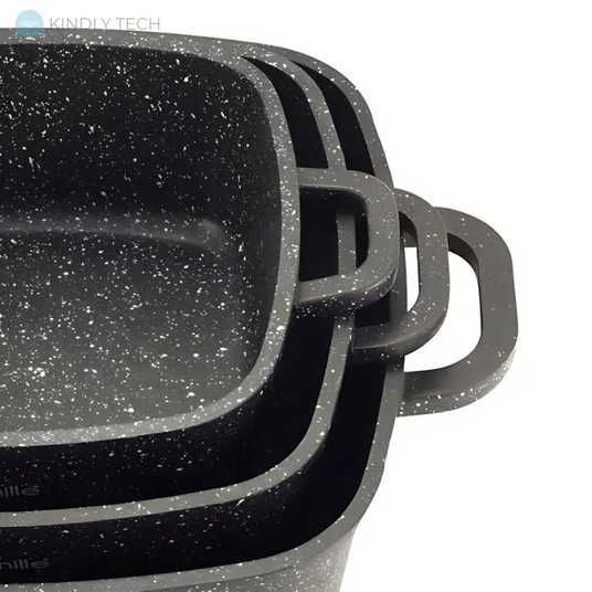 Набор посуды Bellmax Cookware Set BM-132; 7 предметов, чёрный