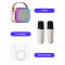 Boxă wireless Bluetooth cu 2 microfoane și iluminare, mod karaoke
