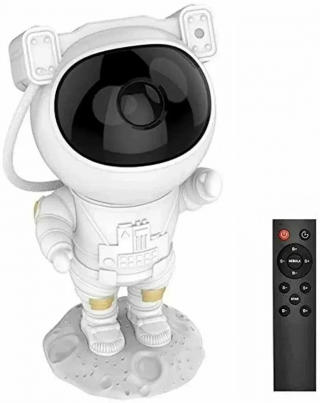 Lampa de veghe cu acumulator Astronaut, proiector de cer înstelat cu telecomandă