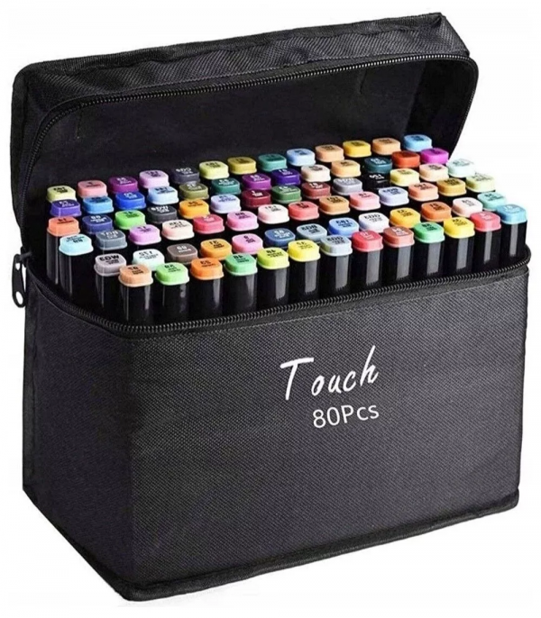 Markere pentru schițe Touch Cool, dublu capăt, 80 buc.