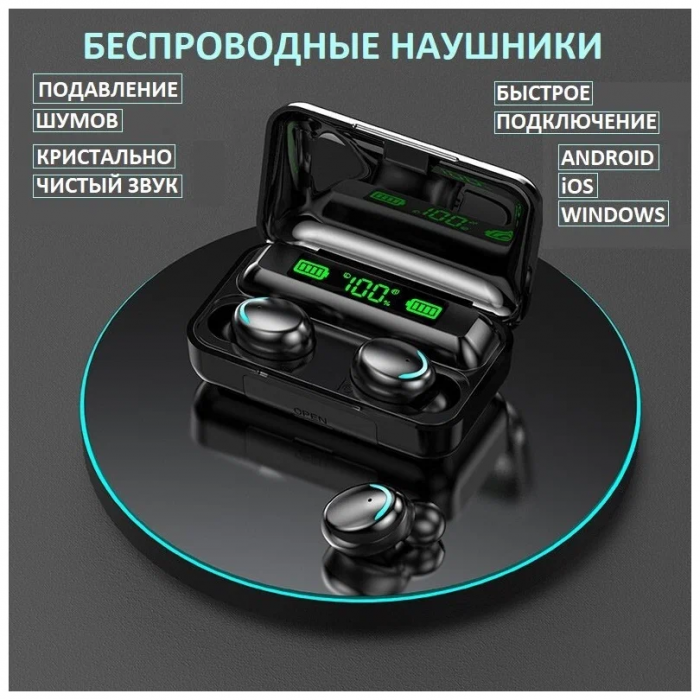 Беспроводные Bluetooth наушники со встроенным Power Bank