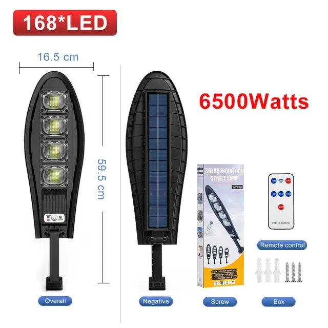 Lampă stradală solară, senzor de mișcare, telecomandă